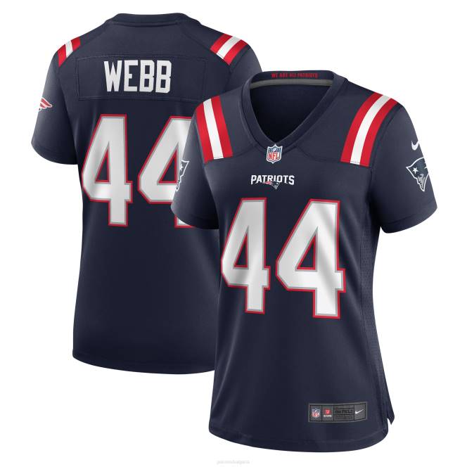 облекло Patriots Jersey nike raleigh webb navy фланелка за домашни играчи Жени T8TH1121