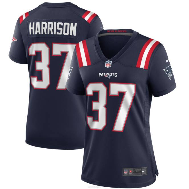 облекло Patriots Jersey nike rodney harrison navy game пенсиониран играч фланелка Жени T8TH1136