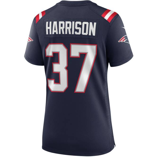 облекло Patriots Jersey nike rodney harrison navy game пенсиониран играч фланелка Жени T8TH1136