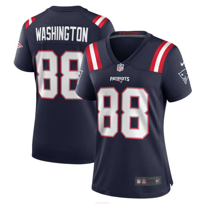 облекло Patriots Jersey nike scotty washington navy фланелка за домашни играчи Жени T8TH1130