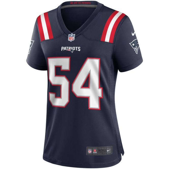 облекло Patriots Jersey nike tedy bruschi navy game пенсиониран играч фланелка Жени T8TH1195