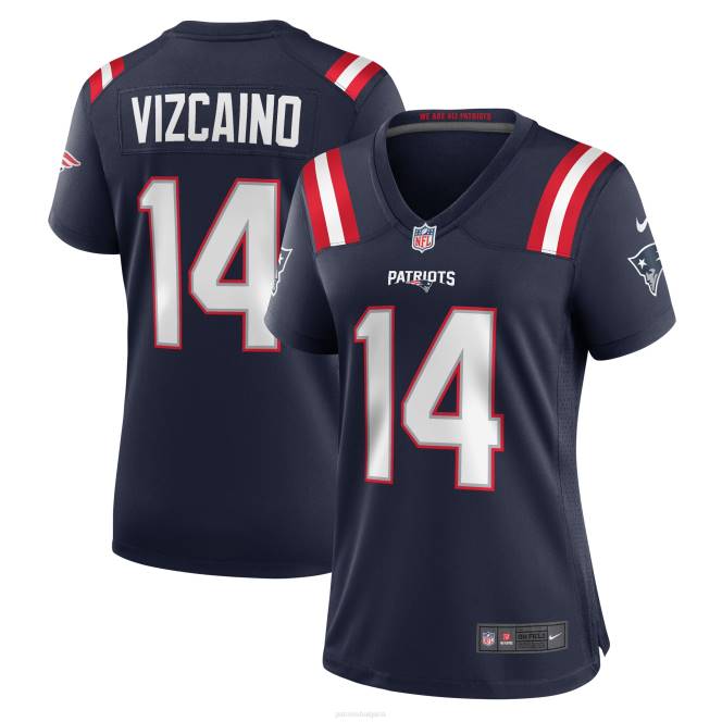 облекло Patriots Jersey nike tristan vizcaino флотска фланелка за домашни игри Жени T8TH1125