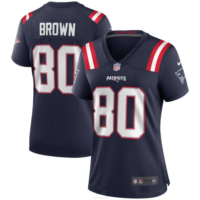 облекло Patriots Jersey nike troy brown navy игра фланелка за пенсиониран играч Жени T8TH1137