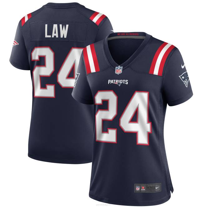 облекло Patriots Jersey nike ty law navy game пенсиониран играч фланелка Жени T8TH1209