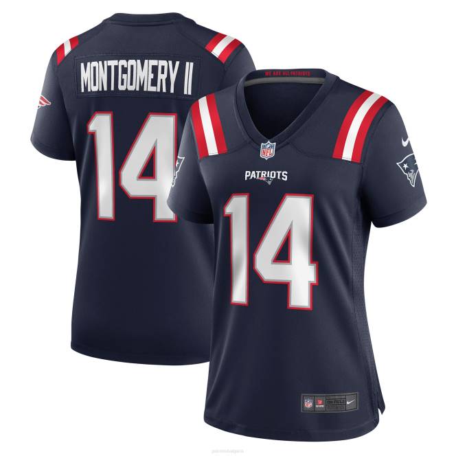 облекло Patriots Jersey nike ty montgomery флотска фланелка за игра Жени T8TH1228