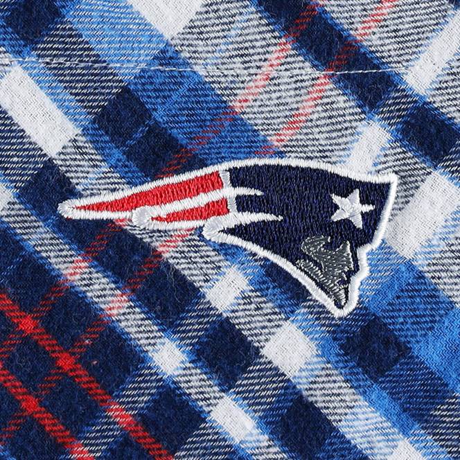 облекло Patriots Jersey концептуална спортна тъмносиня карирана нощница с пълно копче и дълъг ръкав Жени T8TH2885