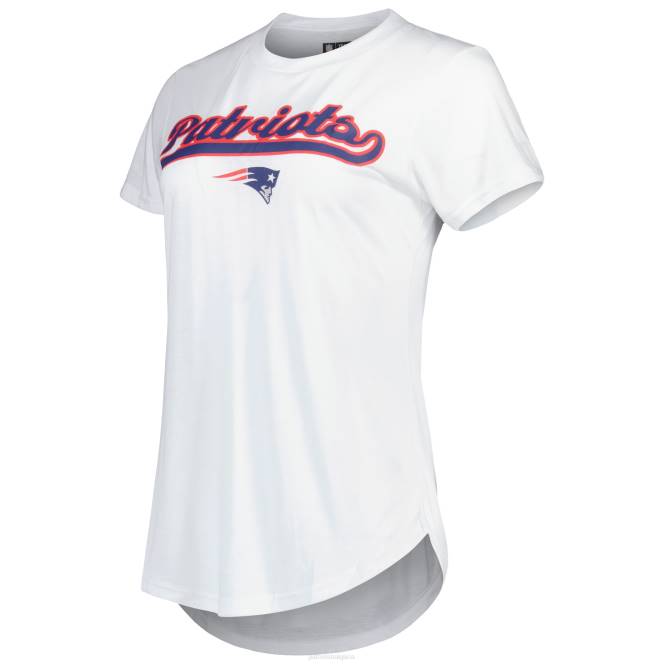 облекло Patriots Jersey concepts спортна бяла/въглена соната тениска и спален комплект клинове Жени T8TH2879