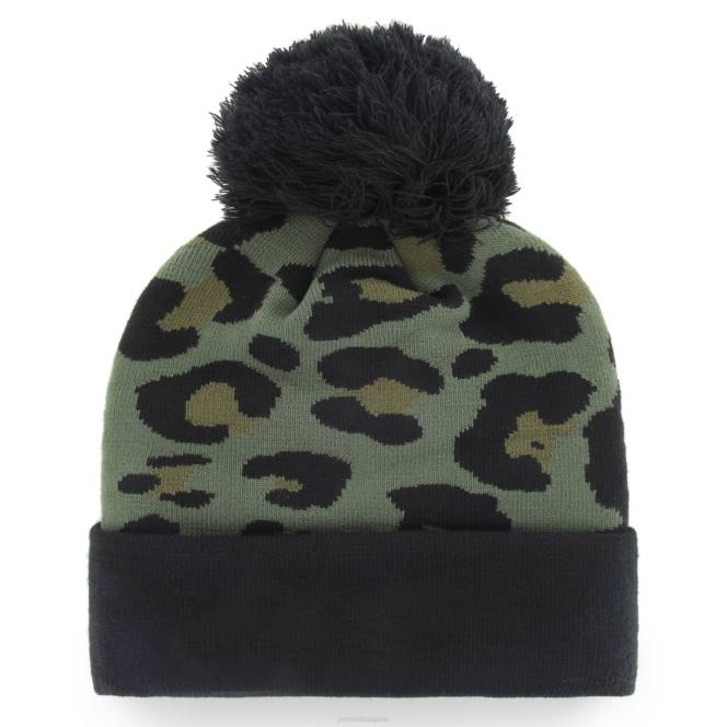 аксесоари Patriots Jersey 47 зелена/черна плетена шапка с маншети и пом Жени T8TH2291