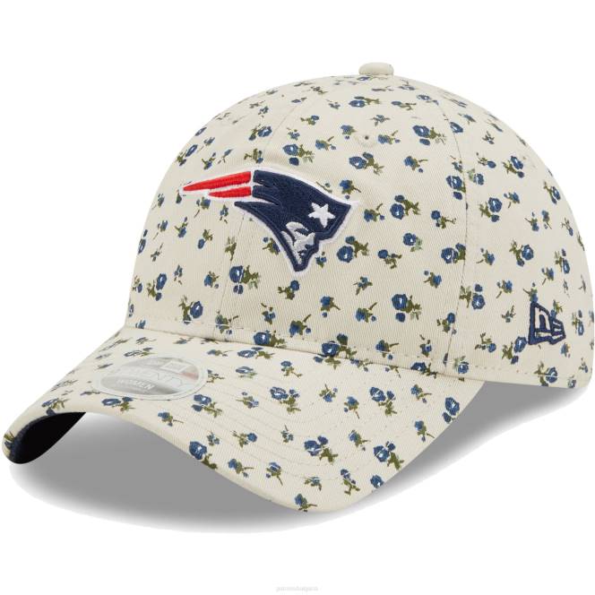 аксесоари Patriots Jersey нова ера кремава флорална 9twenty регулируема шапка Жени T8TH2275