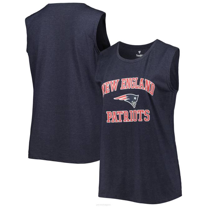 облекло Patriots Jersey потник голям размер с марката fanatics heather blue Жени T8TH2664