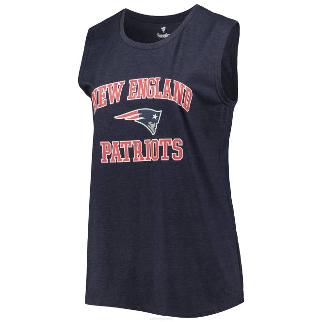облекло Patriots Jersey потник голям размер с марката fanatics heather blue Жени T8TH2664