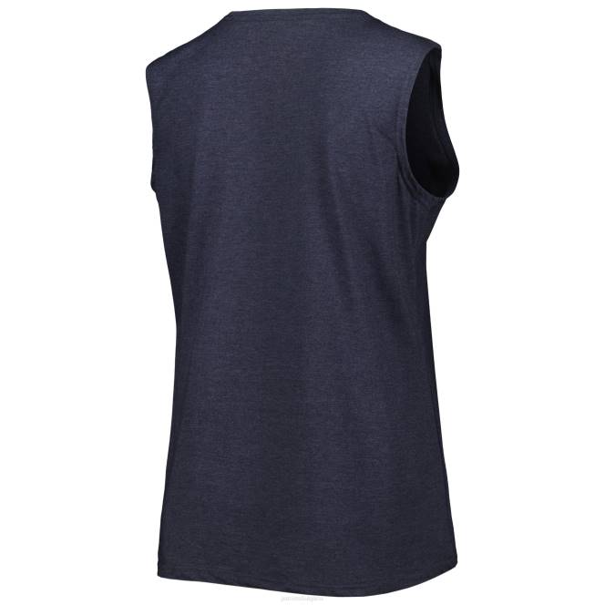 облекло Patriots Jersey потник голям размер с марката fanatics heather blue Жени T8TH2664