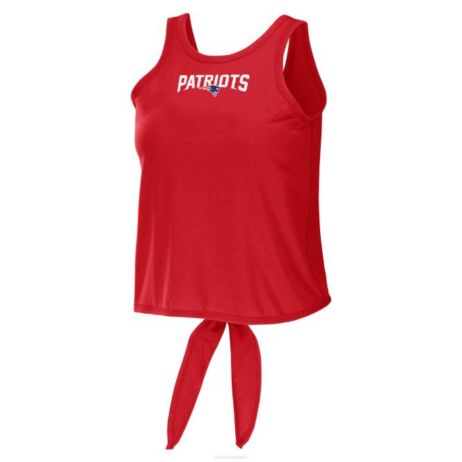 облекло Patriots Jersey wear by erin andrews червен потник с отворен гръб и усукваща се връзка Жени T8TH2713