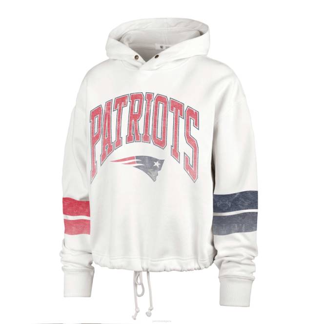 облекло Patriots Jersey Пуловер с качулка Harper от овесена каша 47 Жени T8TH2317