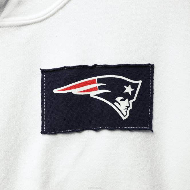 облекло Patriots Jersey Refried apparel бял устойчив пуловер с долман с качулка Жени T8TH2405