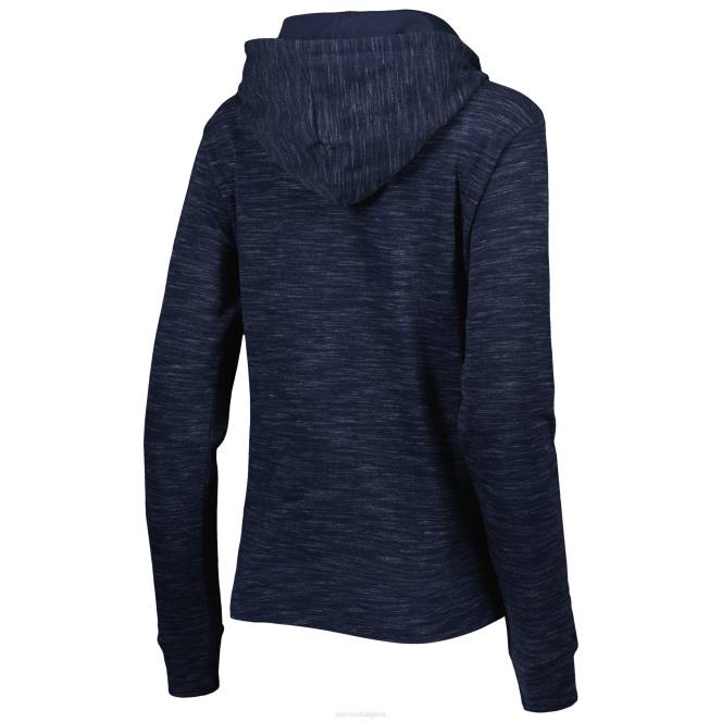 облекло Patriots Jersey нова ера качулка с качулка с обратен цип в тъмносиньо Жени T8TH2363