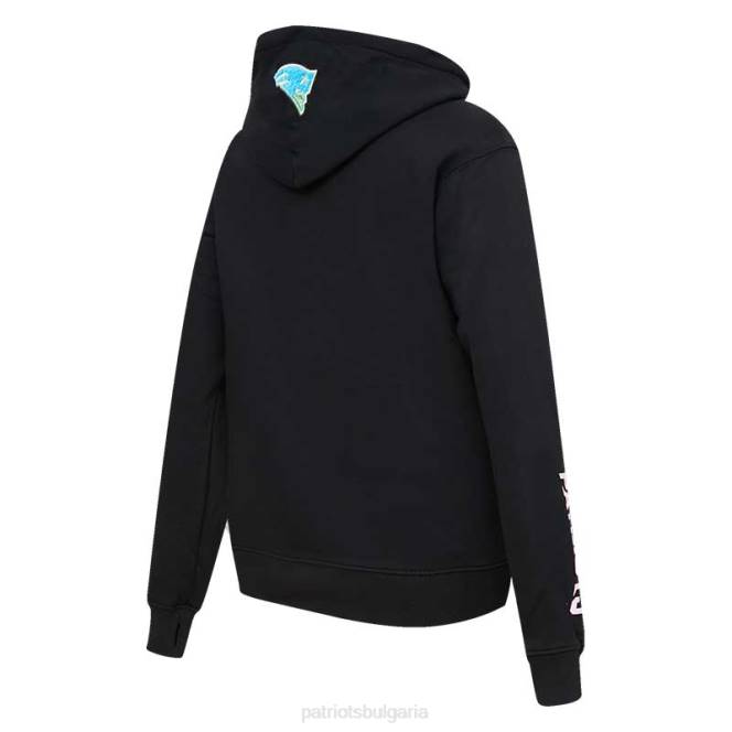 облекло Patriots Jersey професионален стандартен черен неонов поларен пуловер с качулка Жени T8TH2370