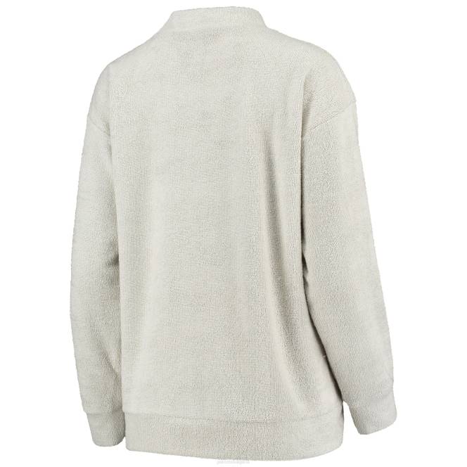 облекло Patriots Jersey кремав пуловер с голямо лого Жени T8TH2376