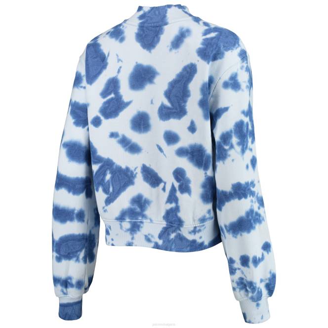 облекло Patriots Jersey нездравословна храна, тъмносин изрязан пуловер с боядисване на вратовръзка Жени T8TH2385