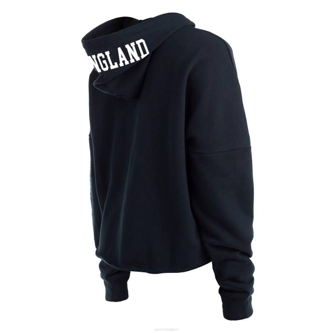 облекло Patriots Jersey пуловер с качулка от тъмносиньо фолио от новата ера Жени T8TH2391