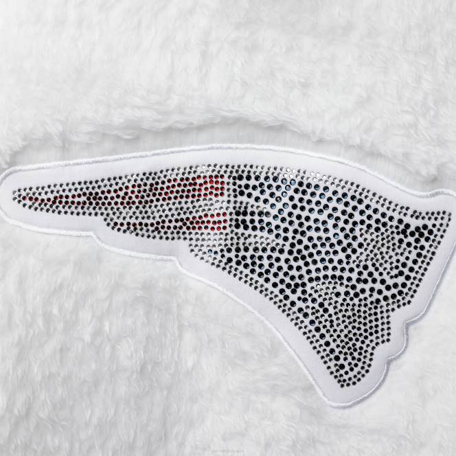 облекло Patriots Jersey докоснете бял суичър пуловер за проследяване на крайъгълен камък Жени T8TH2423