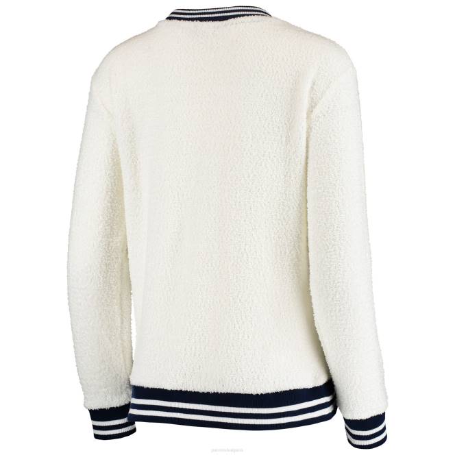 облекло Patriots Jersey концептуален спортен суитшърт от кремав/морски гранит, плетен пуловер Жени T8TH2425