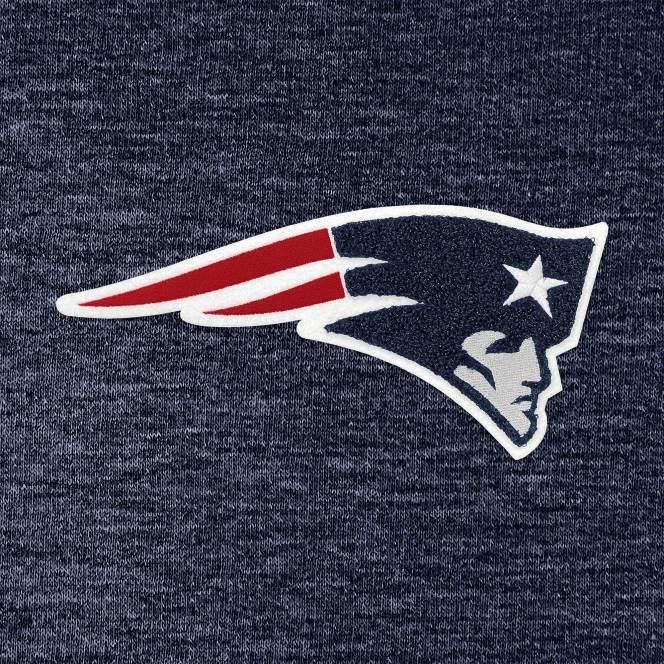 облекло Patriots Jersey antigua Heathered военноморски екшън шенил пуловер качулка Жени T8TH2408