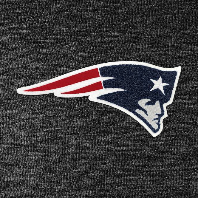 облекло Patriots Jersey antigua heathered черен екшън пуловер с качулка Жени T8TH2375