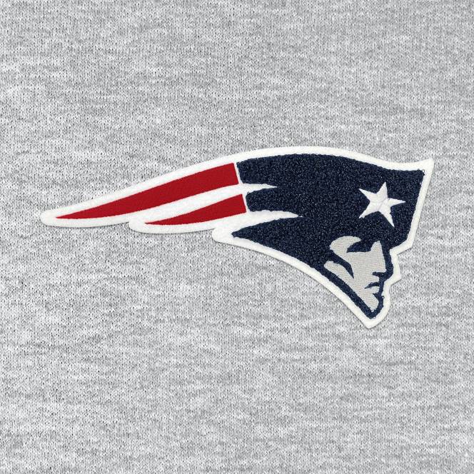 облекло Patriots Jersey antigua heathered сив екшън шенил пуловер качулка Жени T8TH2419
