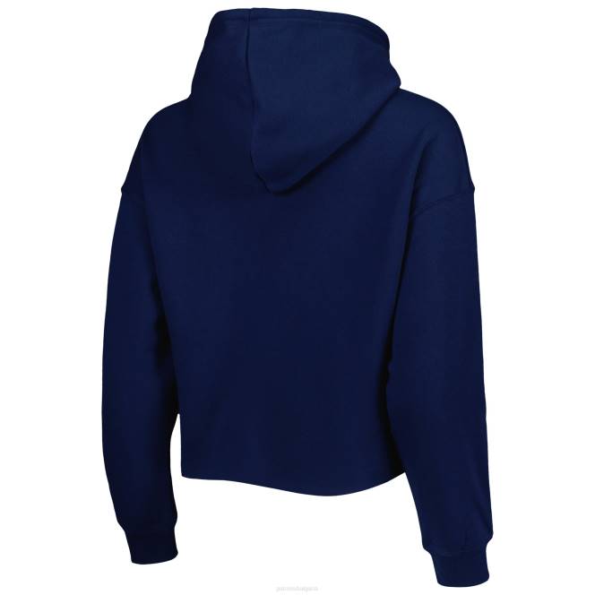 облекло Patriots Jersey изрязан пуловер с качулка с тъмно синьо лого на cuce Жени T8TH2337