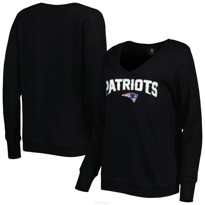 облекло Patriots Jersey пуловер суитшърт с черно лого и пайети на cuce Жени T8TH2390