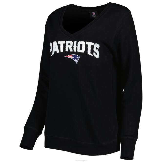 облекло Patriots Jersey пуловер суитшърт с черно лого и пайети на cuce Жени T8TH2390