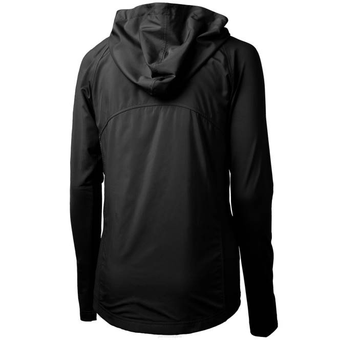 облекло Patriots Jersey cutter & buck black throwback logo адаптиран еко плетен хибриден рециклиран суичър с цял цип Жени T8TH920