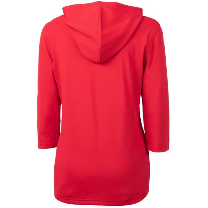 облекло Patriots Jersey пуловер с качулка cutter & buck red virtue eco pique 3/4 ръкав и половин цип Жени T8TH1079