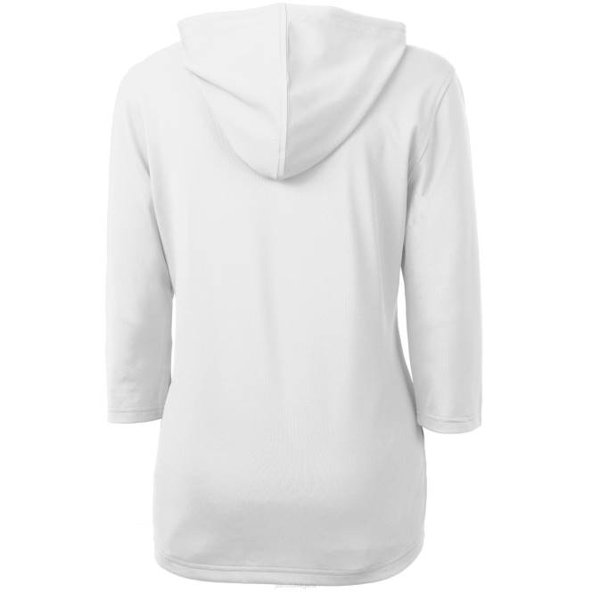 облекло Patriots Jersey пуловер с качулка cutter & buck white virtue eco pique 3/4 ръкав и половин цип Жени T8TH1080