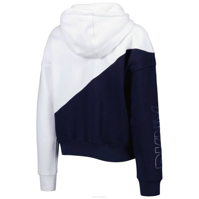 облекло Patriots Jersey dkny спортен бял/тъмносин пуловер с качулка с блокиран цвят Жени T8TH2343