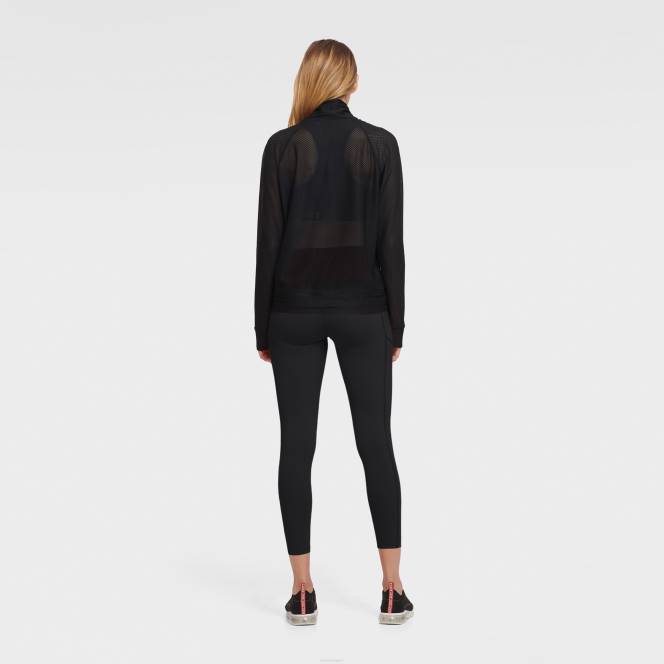 облекло Patriots Jersey dkny спортен черен мрежест суичър с качулка и реглан Жени T8TH2409