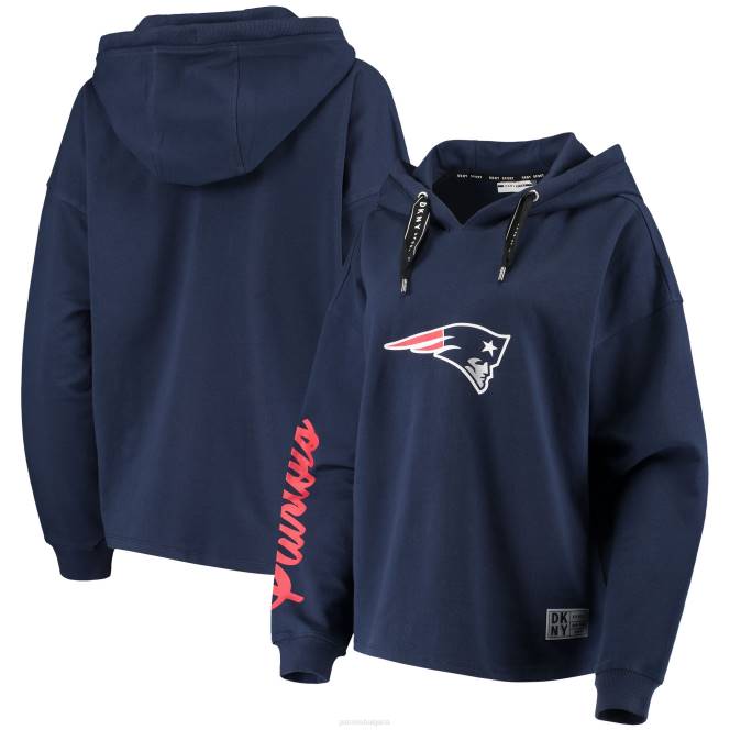 облекло Patriots Jersey dkny sport suzy пуловер с качулка Жени T8TH2465