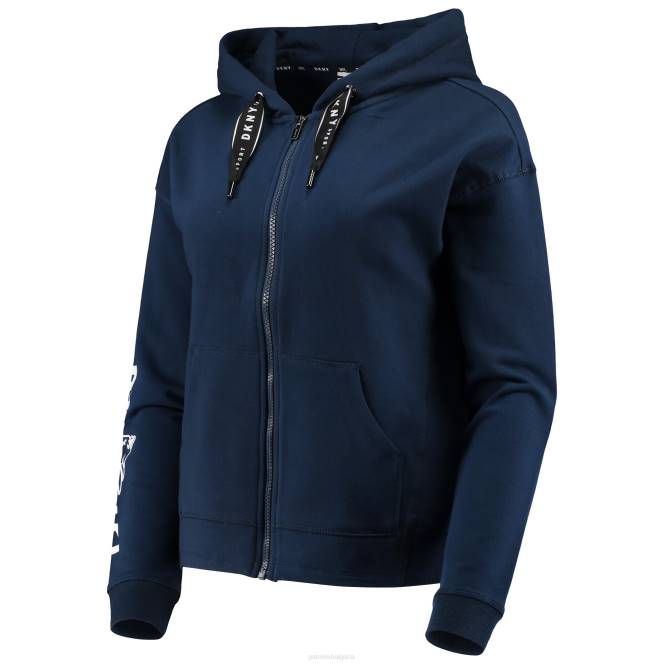 облекло Patriots Jersey dkny спортна тъмносиня суичър с цял цип zoey Жени T8TH2467