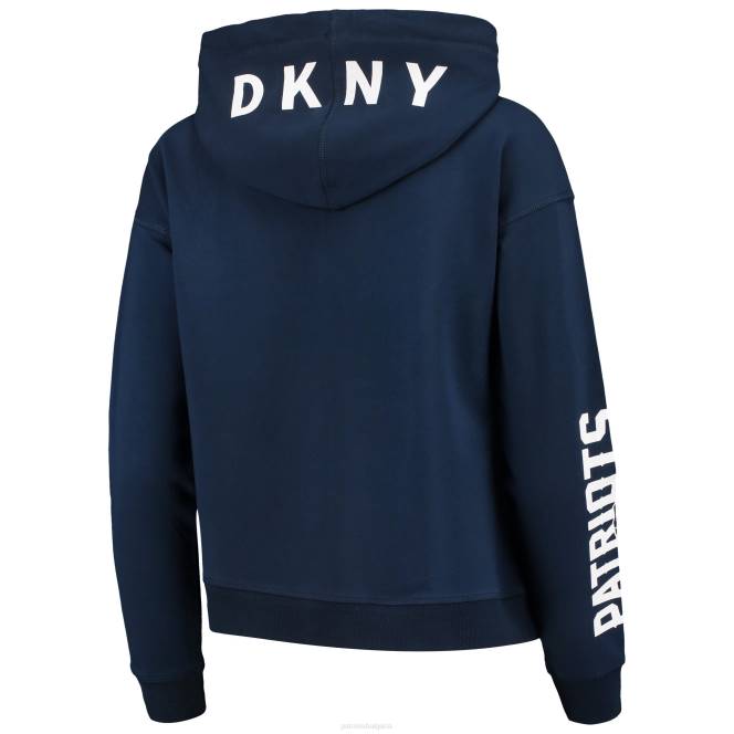 облекло Patriots Jersey dkny спортна тъмносиня суичър с цял цип zoey Жени T8TH2467