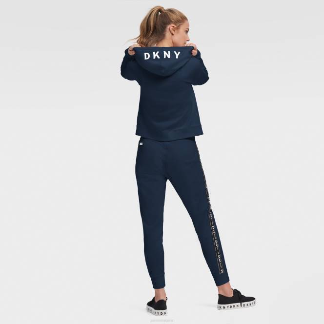 облекло Patriots Jersey dkny спортна тъмносиня суичър с цял цип zoey Жени T8TH2467
