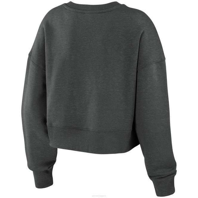 облекло Patriots Jersey облекло от erin andrews суичър с пуловер от полар в цвят въглен Жени T8TH2394