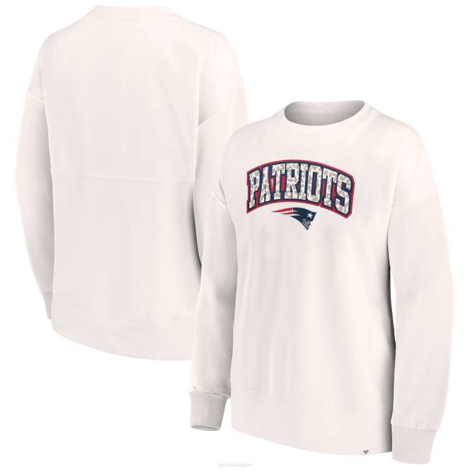 облекло Patriots Jersey пуловер суичър с бял леопард с марка fanatics Жени T8TH2350