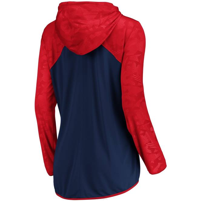 облекло Patriots Jersey качулка с качулка с цял цип с лого на fanatics завинаги Жени T8TH2435