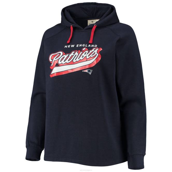 облекло Patriots Jersey fanatics брандиран тъмносин плюс размер първи контакт реглан пуловер качулка Жени T8TH2440