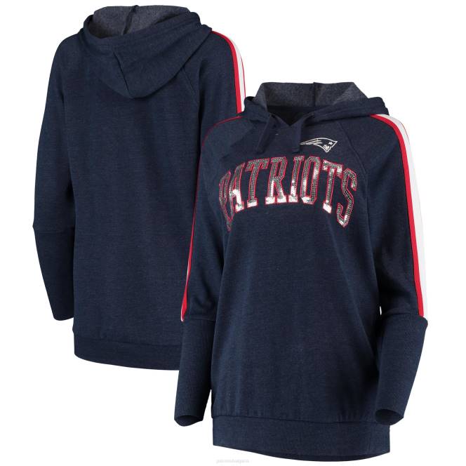 облекло Patriots Jersey g-iii 4her by carl banks тъмносиня двойна туника пуловер с качулка Жени T8TH2434
