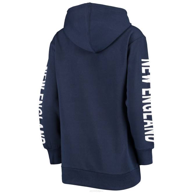 облекло Patriots Jersey g-iii 4her от carl banks тъмносин пуловер с качулка с допълнителни точки Жени T8TH2344