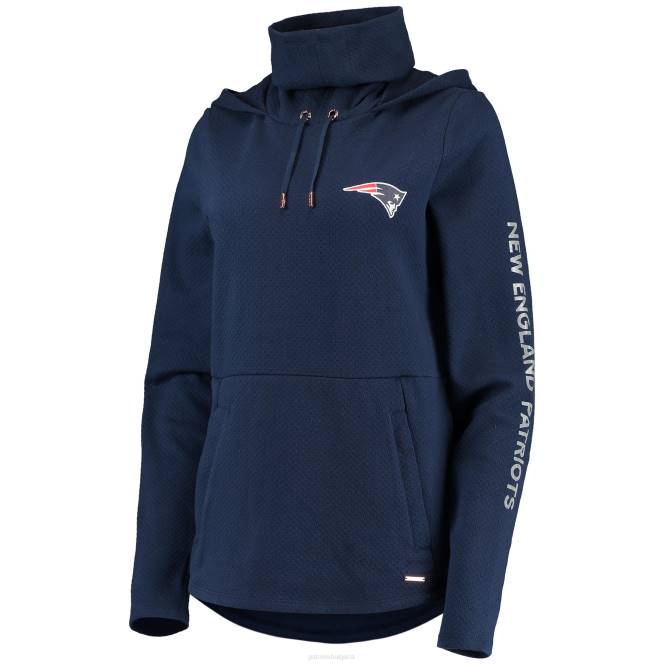 облекло Patriots Jersey msx by michael strahan тъмносиня amelia водолазка тримесечен пуловер качулка Жени T8TH2389