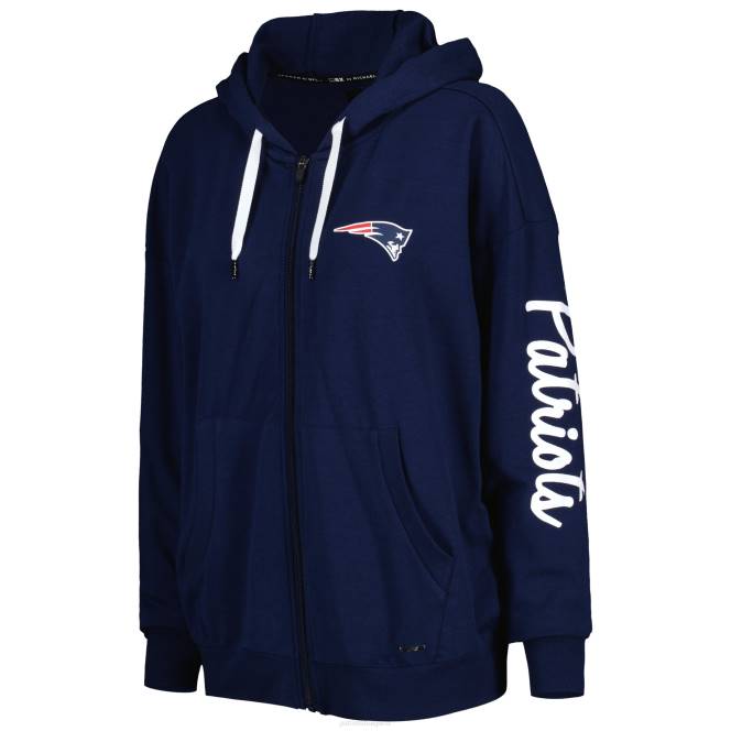 облекло Patriots Jersey msx by michael strahan тъмносиня emerson лека качулка с пълен цип Жени T8TH2369