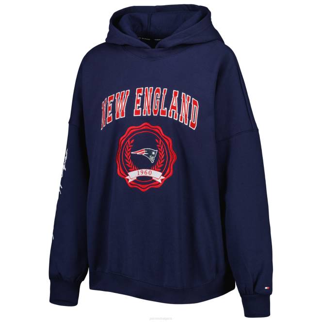 облекло Patriots Jersey tommy hilfiger тъмносиня becca пуловер с качулка с падащи рамене Жени T8TH2404